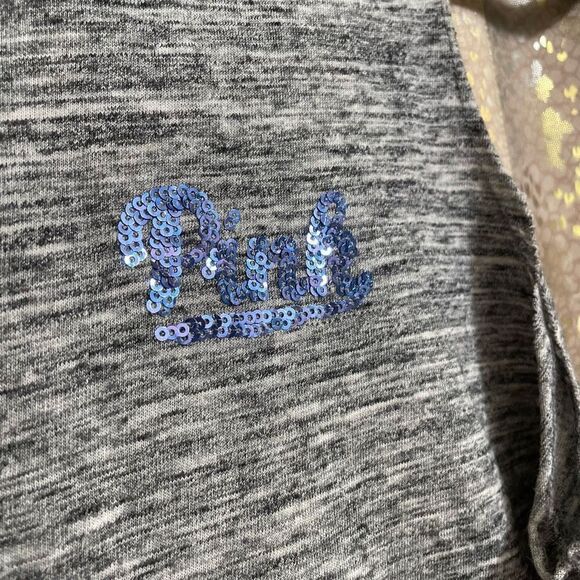 PINK Victorias Secret Gray Sequin Bling Colorful Ombre Tank Top, Small - Picture 4 of 5